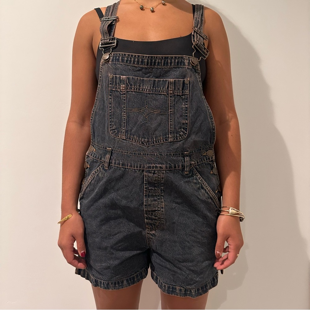 Denim Overalls Shorts